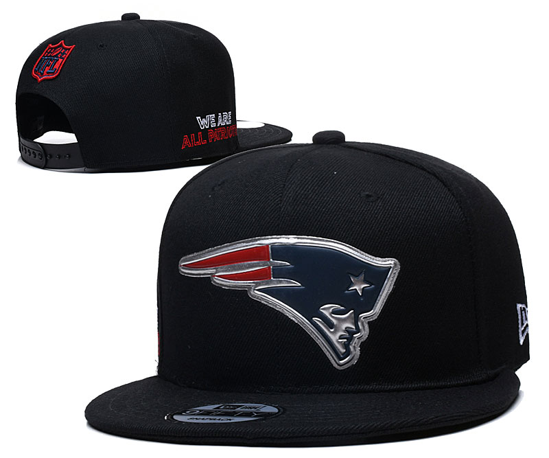 Patriots Team Logo Black Adjustable Hat YD