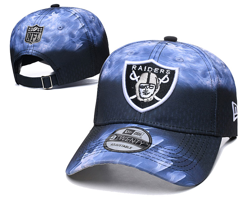 Raiders Team Logo Black Gray Peaked Adjustable Hat YD