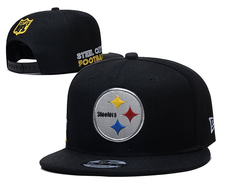 Steelers Team Logo Black Adjustable Hat YD