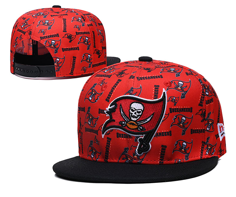 Buccaneers Team Logos Red Black Adjustable Hat LH