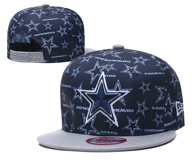 Cowboys Fresh Logos Navy Gray Adjustable Hat LH