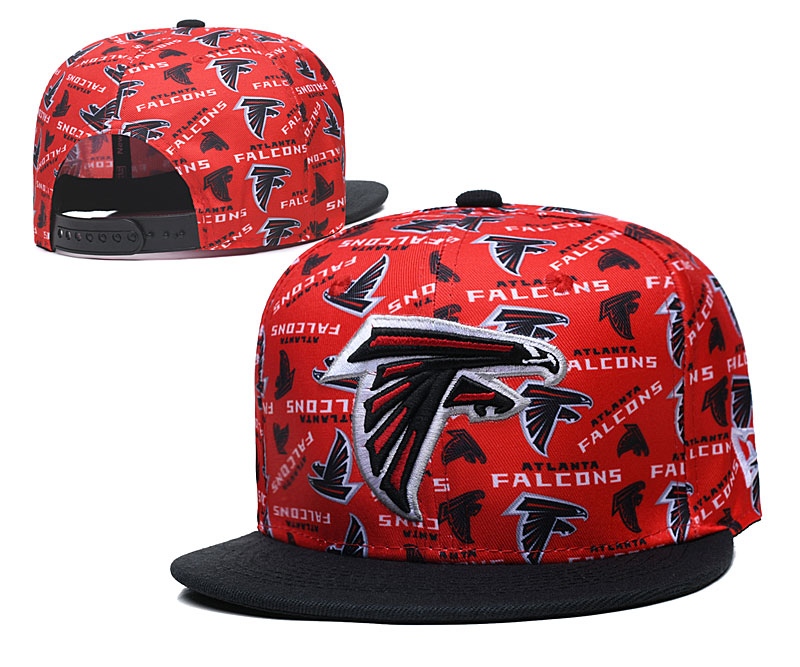 Falcons Team Logos Red Adjustable Hat LH