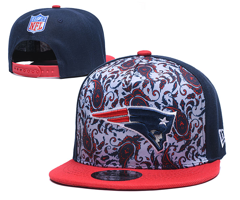 Patriots Team Logo Navy Red Fashion Adjustable Hat LH