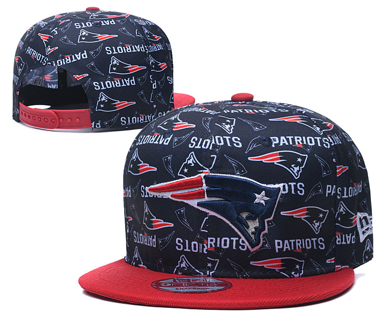Patriots Team Logos Navy Red Adjustable Hat LH