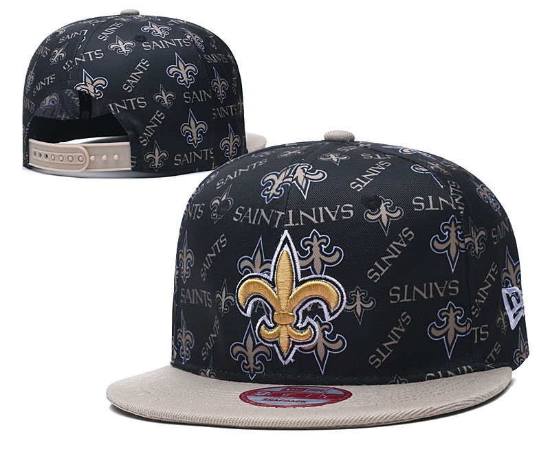 Saints Team Logos Black Cream Adjustable Hat LH