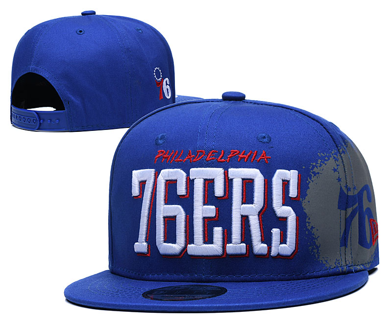 76ers Team Logo Blue Adjustable Hat YD - Click Image to Close