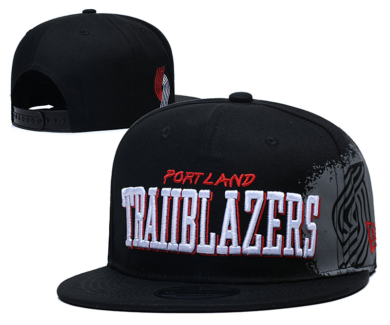 Blazers Team Logo Black Adjustable Hat YD