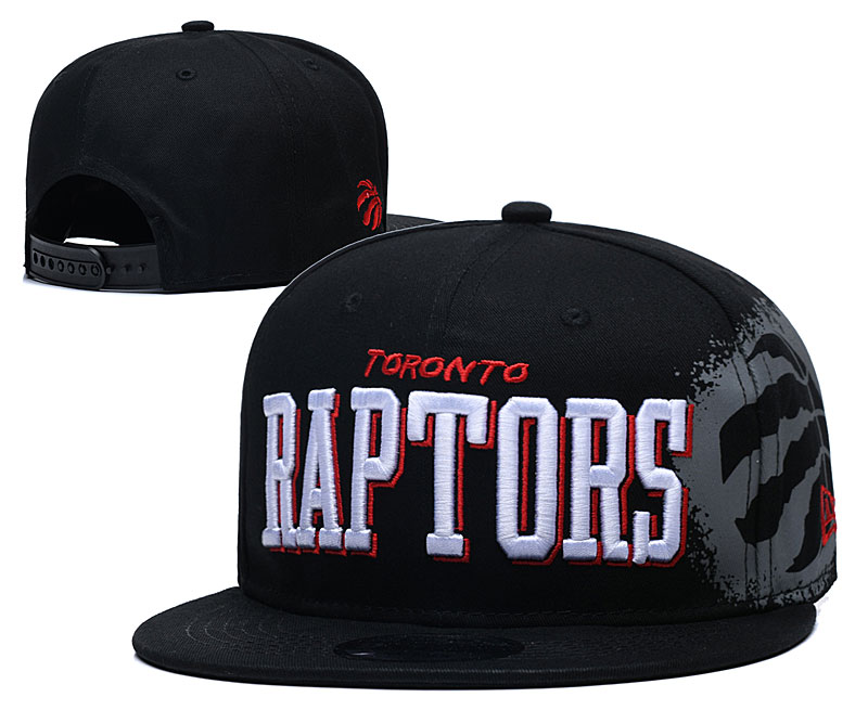 Raptors Team Logo Black Adjustable Hat YD