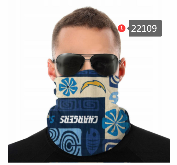 Facemask Half Face Los Angeles Chargers Logo Mark 22109