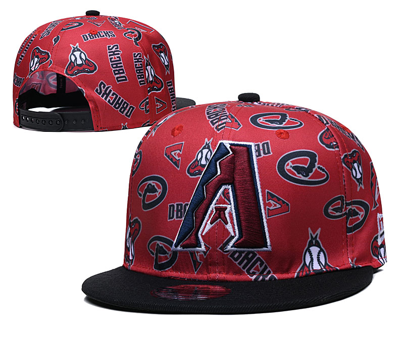 Diamondbacks Team Logos Red Black Adjustable Hat TX