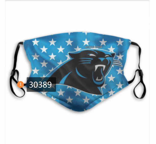 Carolina Panthers Team Face Mask Cover with Earloop 30389