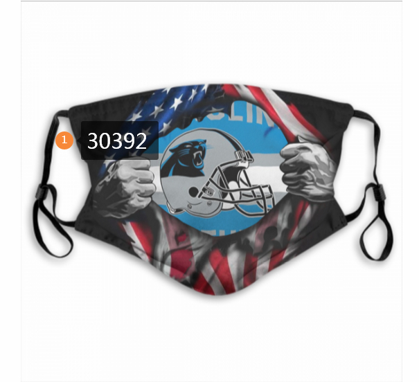 Carolina Panthers Team Face Mask Cover with Earloop 30392