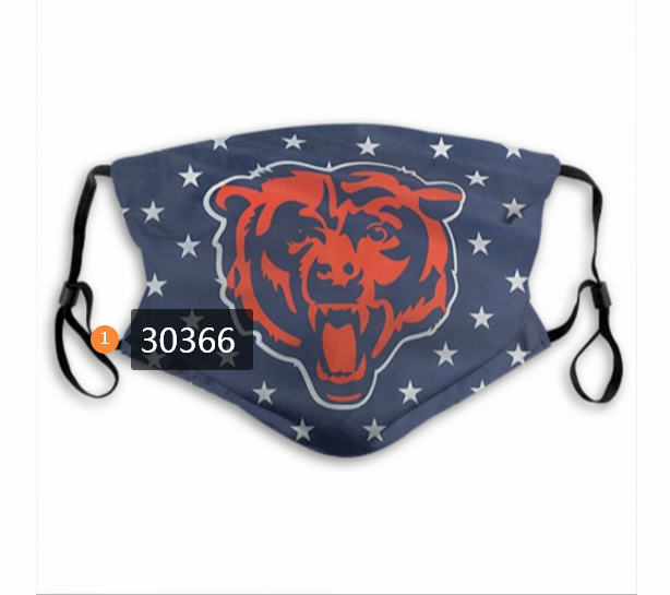 Chicago Bears Team Face Mask Cover with Earloop 30366