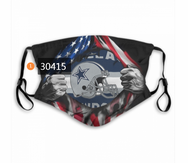Dallas Cowboys Team Face Mask Cover with Earloop 30415