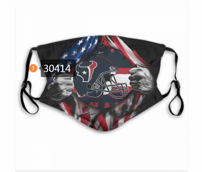 Houston Texans Team Face Mask Cover with Earloop 30414