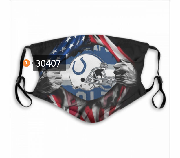Indianapolis Colts Team Face Mask Cover with Earloop 30407