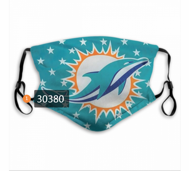 Miami Dolphins Team Face Mask Cover with Earloop 30380