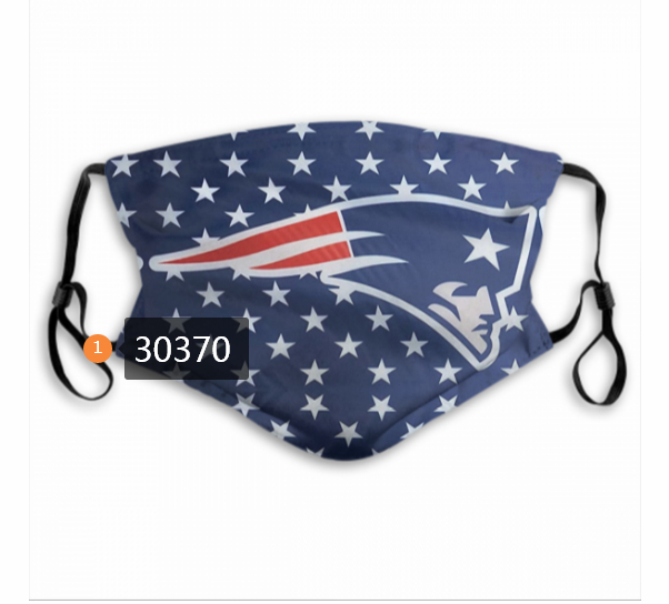 New England Patriots Team Face Mask Cover with Earloop 30370