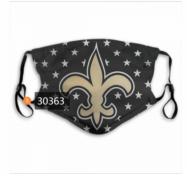 New Orleans Saints Team Face Mask Cover with Earloop 30363