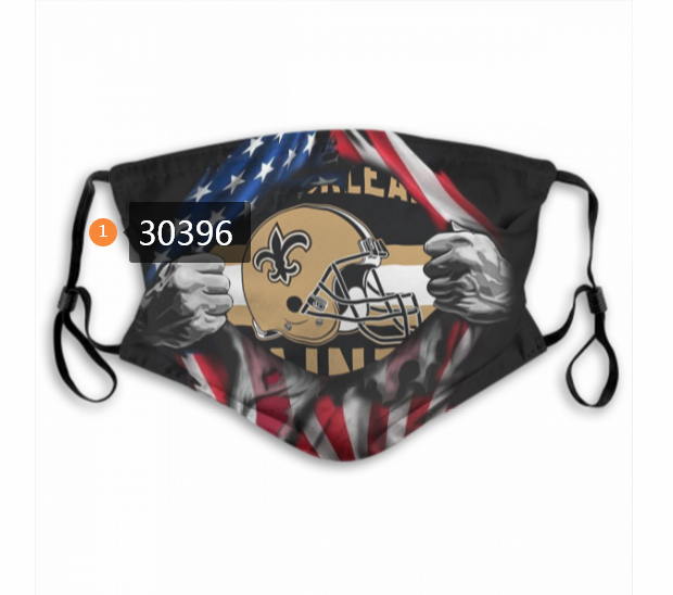 New Orleans Saints Team Face Mask Cover with Earloop 30396