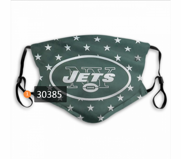 New York Jets Team Face Mask Cover with Earloop 30385