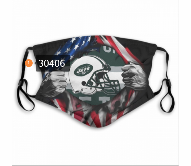 New York Jets Team Face Mask Cover with Earloop