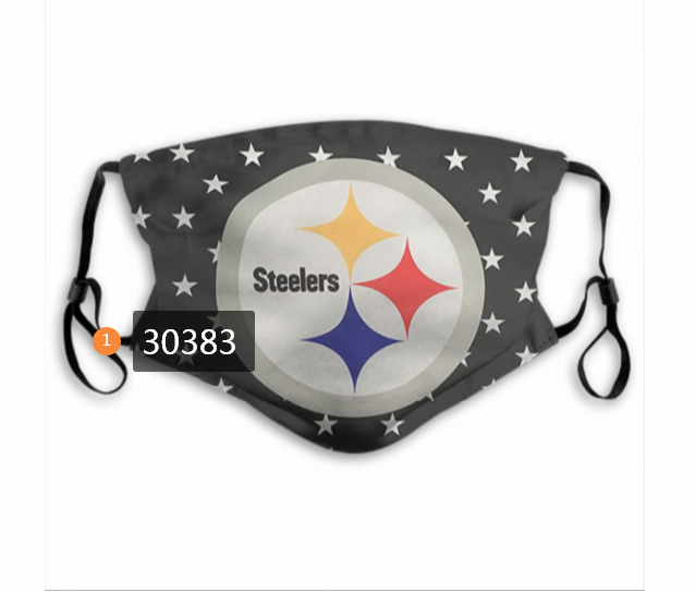 Pittsburgh Steelers Team Face Mask Cover with Earloop 30383