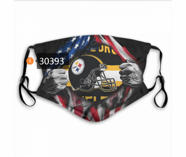 Pittsburgh Steelers Team Face Mask Cover with Earloop 30393