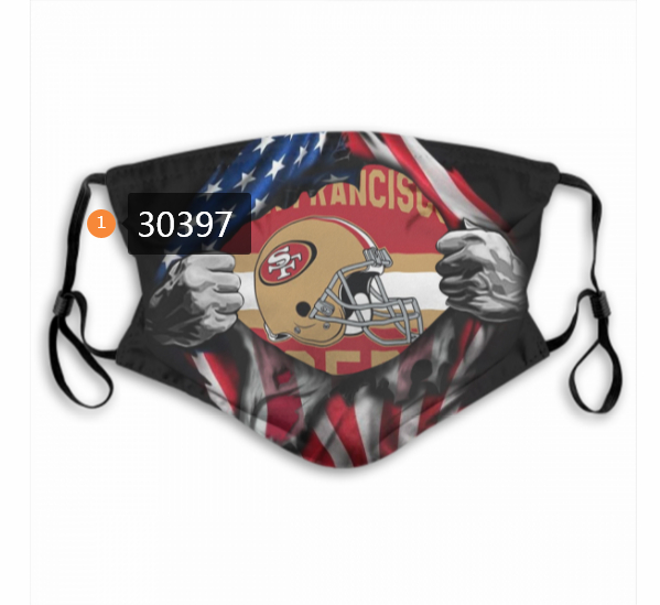 San Francisco 49ers Team Face Mask Cover with Earloop 30397
