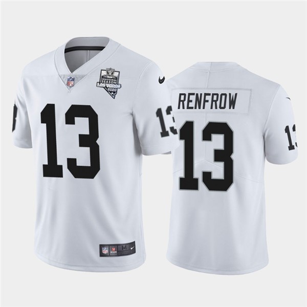 Nike Raiders 13 Hunter Renfrow White 2020 Inaugural Season Vapor Untouchable Limited Jersey - Click Image to Close
