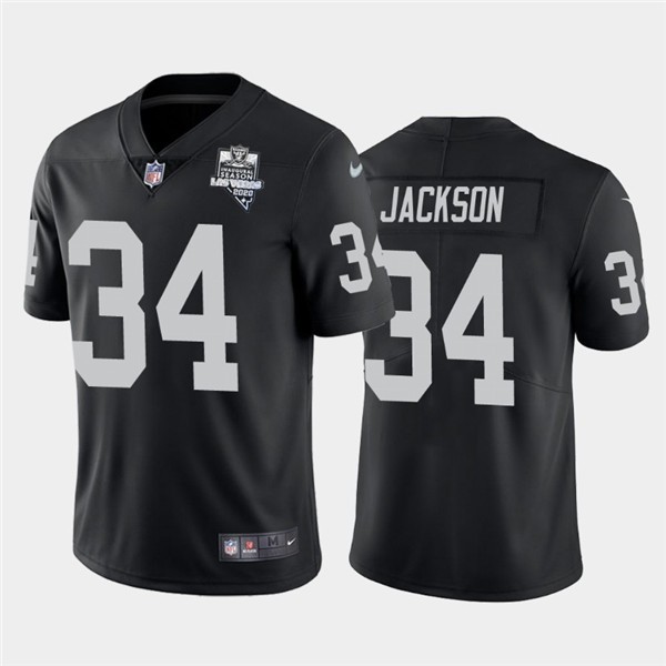 Nike Raiders 34 Bo Jackson Black 2020 Inaugural Season Vapor Untouchable Limited Jersey - Click Image to Close