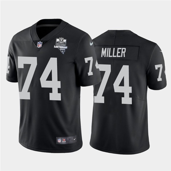Nike Raiders 74 Kolton Miller Black 2020 Inaugural Season Vapor Untouchable Limited Jersey - Click Image to Close