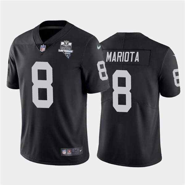Nike Raiders 8 Marcus Mariota Black 2020 Inaugural Season Vapor Untouchable Limited Jersey - Click Image to Close