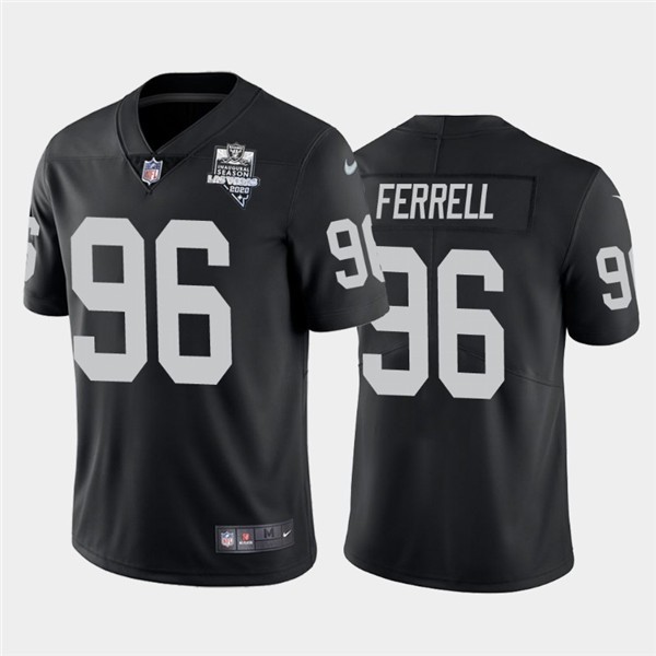 Nike Raiders 96 Clelin Ferrell Black 2020 Inaugural Season Vapor Untouchable Limited Jersey - Click Image to Close