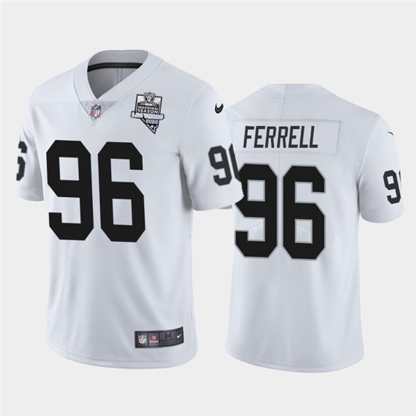 Nike Raiders 96 Clelin Ferrell White 2020 Inaugural Season Vapor Untouchable Limited Jersey