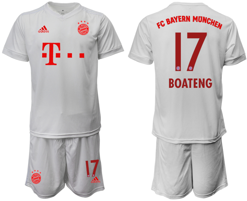 2020-21 Bayern Munich 17 BOATENG Away White Soccer Jersey