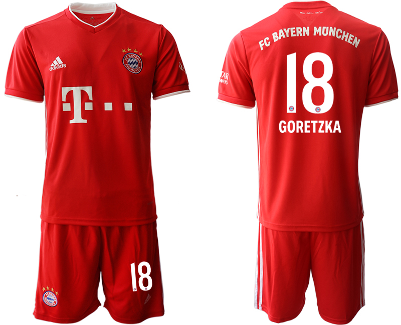 2020-21 Bayern Munich 18 GORETZKA Home Soccer Jersey