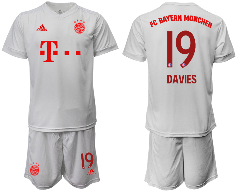 2020-21 Bayern Munich 19 DAVIES Away White Soccer Jersey