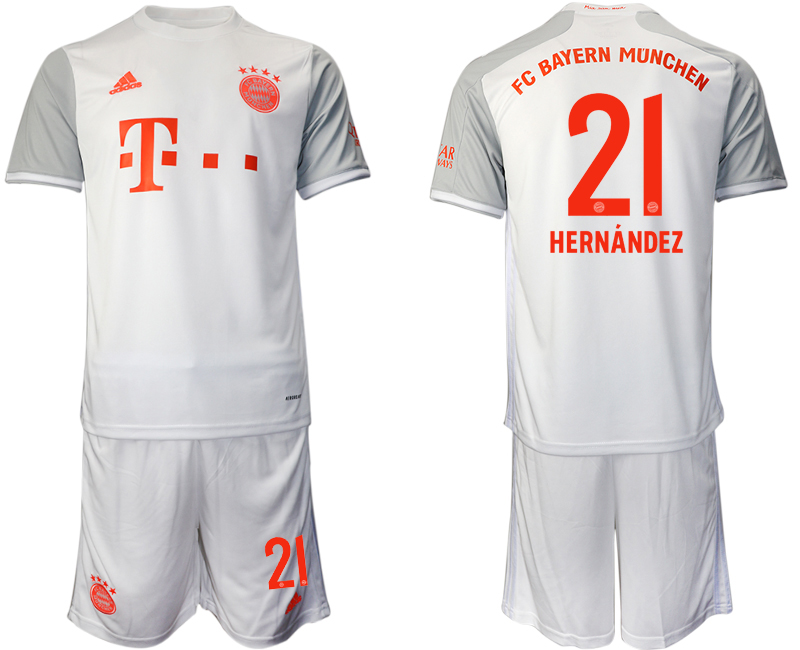 2020-21 Bayern Munich 21 HERNANDEZ Away Soccer Jersey