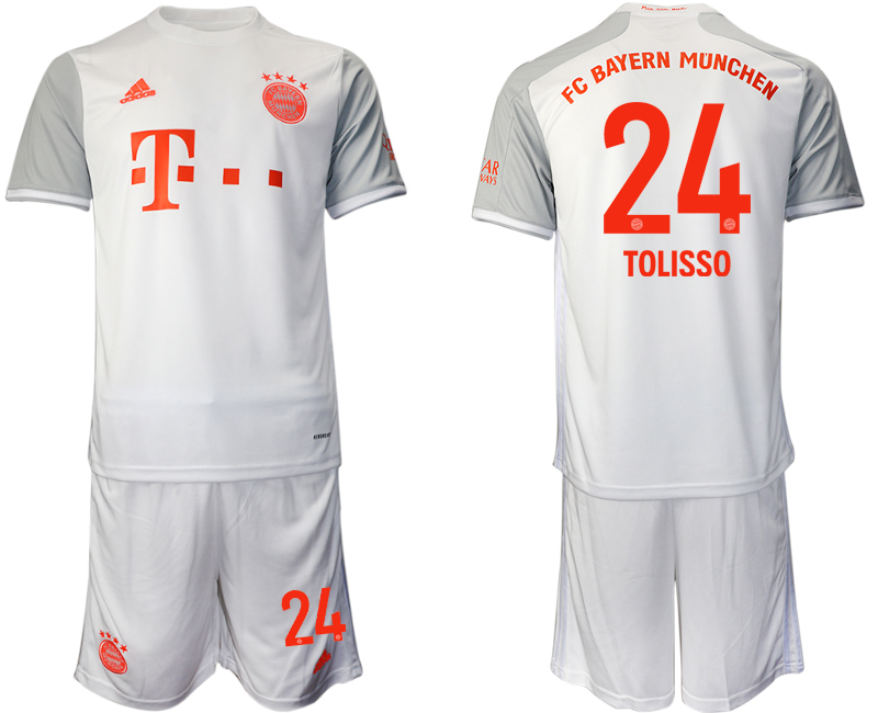 2020-21 Bayern Munich 24 TOLISSO Away Soccer Jersey