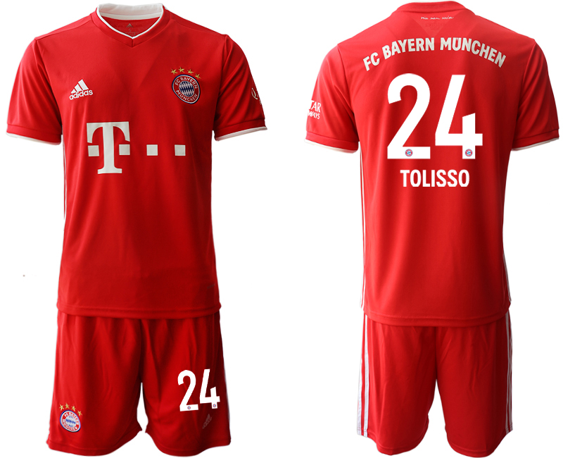 2020-21 Bayern Munich 24 TOLISSO Home Soccer Jersey