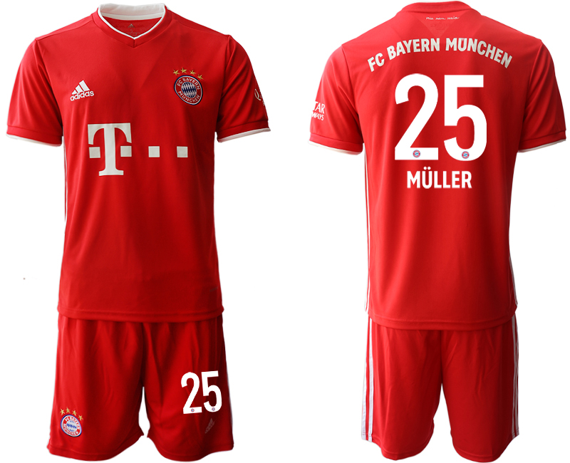 2020-21 Bayern Munich 25 MULLER Home Soccer Jersey - Click Image to Close