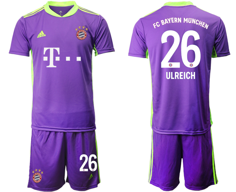 2020-21 Bayern Munich 26 ULREICH Purple Soccer Jersey
