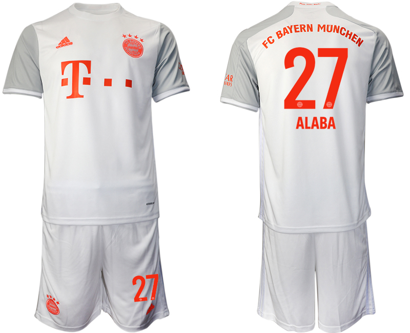 2020-21 Bayern Munich 27 ALABA Away Soccer Jersey