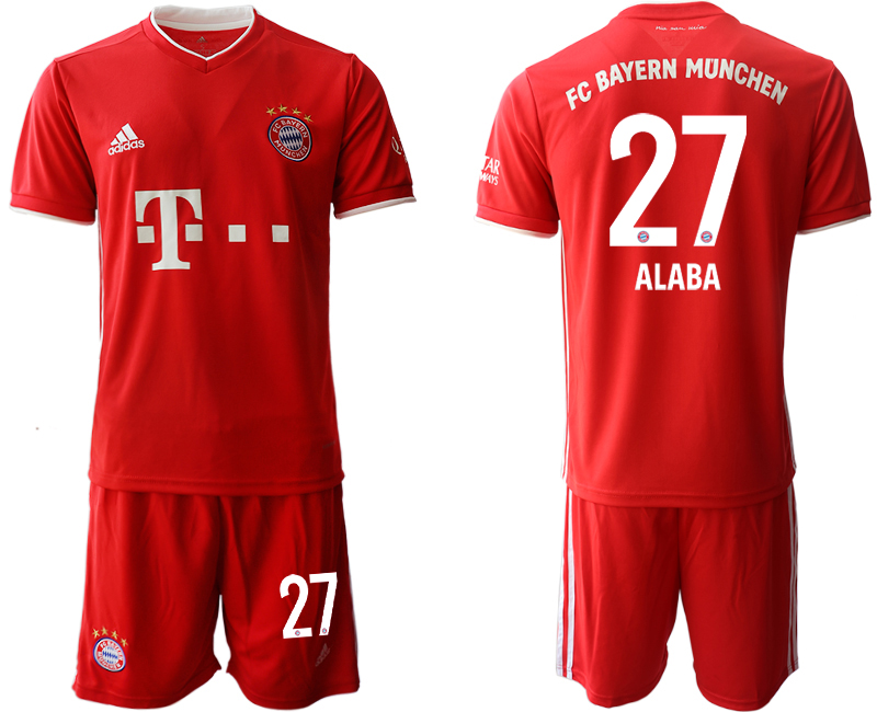 2020-21 Bayern Munich 27 ALABA Home Soccer Jersey