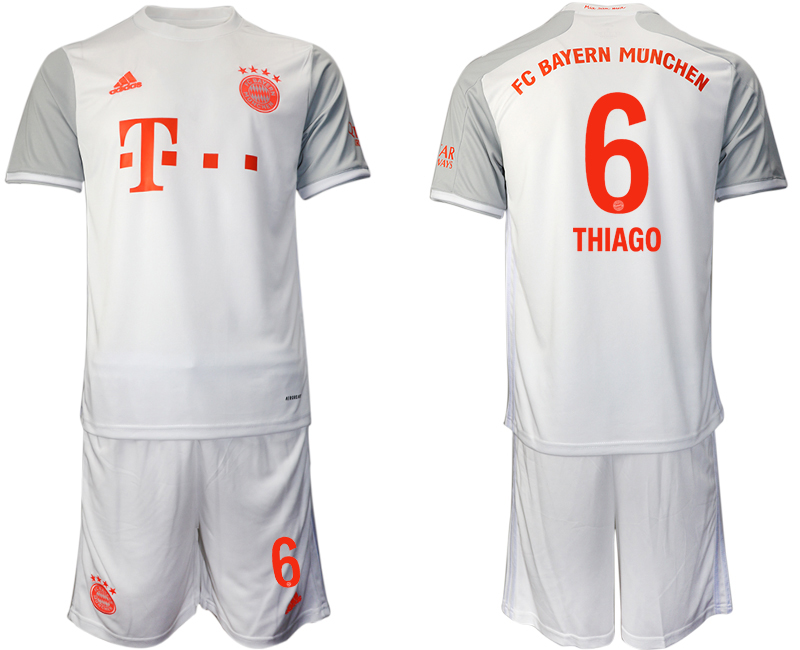 2020-21 Bayern Munich 6 THIAGO Away Soccer Jersey