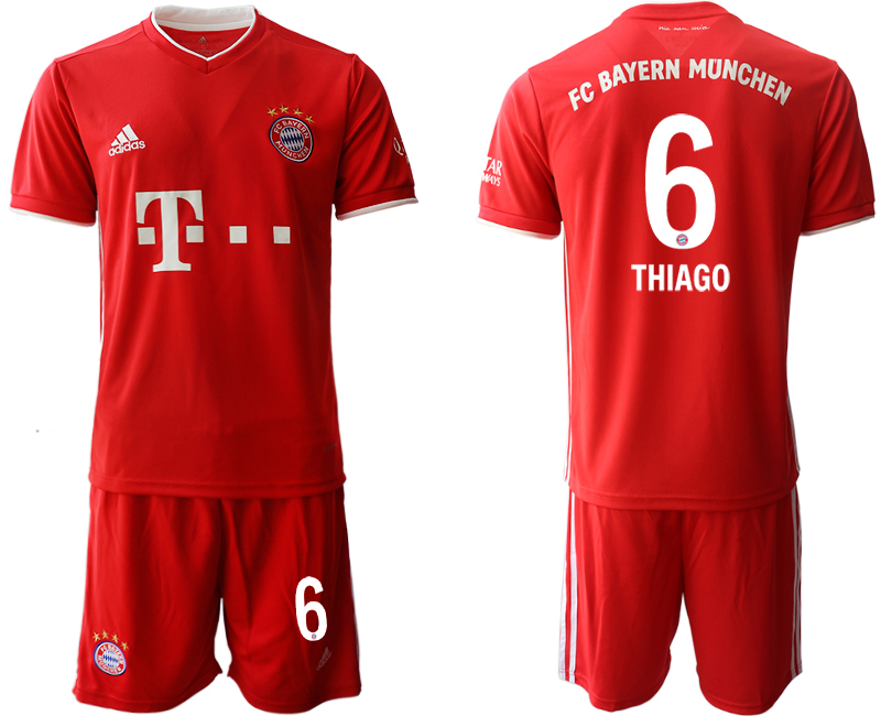 2020-21 Bayern Munich 6 THIAGO Home Soccer Jersey