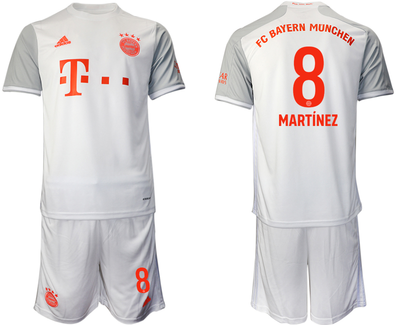 2020-21 Bayern Munich 8 MARTINEZ Away Soccer Jersey