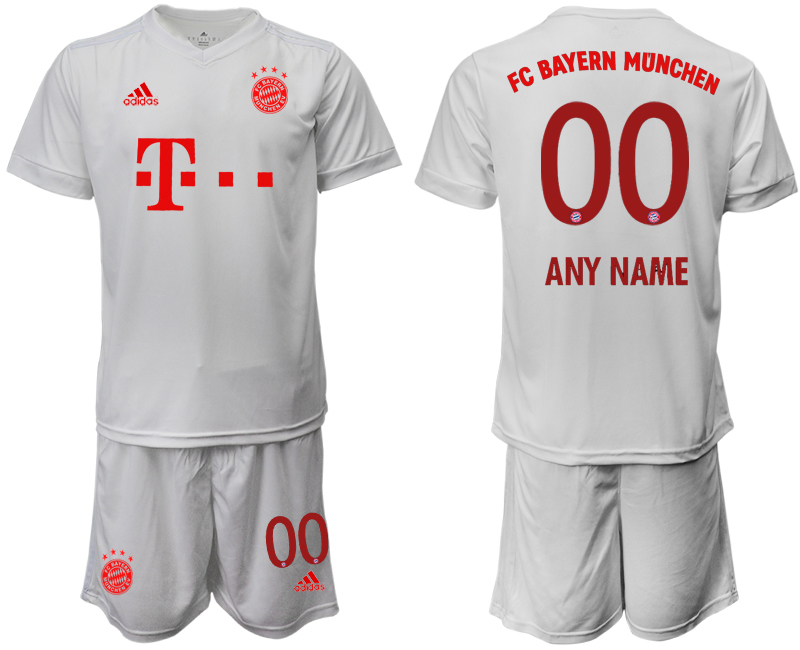 2020-21 Bayern Munich Customized White Away Soccer Jersey