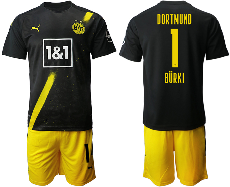 2020-21 Dortmund 1 BURKI Away Soccer Jersey